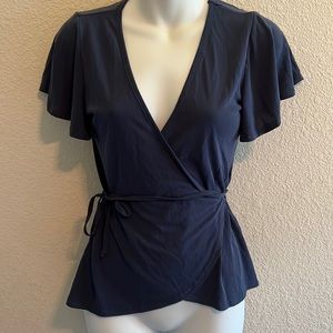 Woman’s Lavender Field Wrap Shirt | Size Small